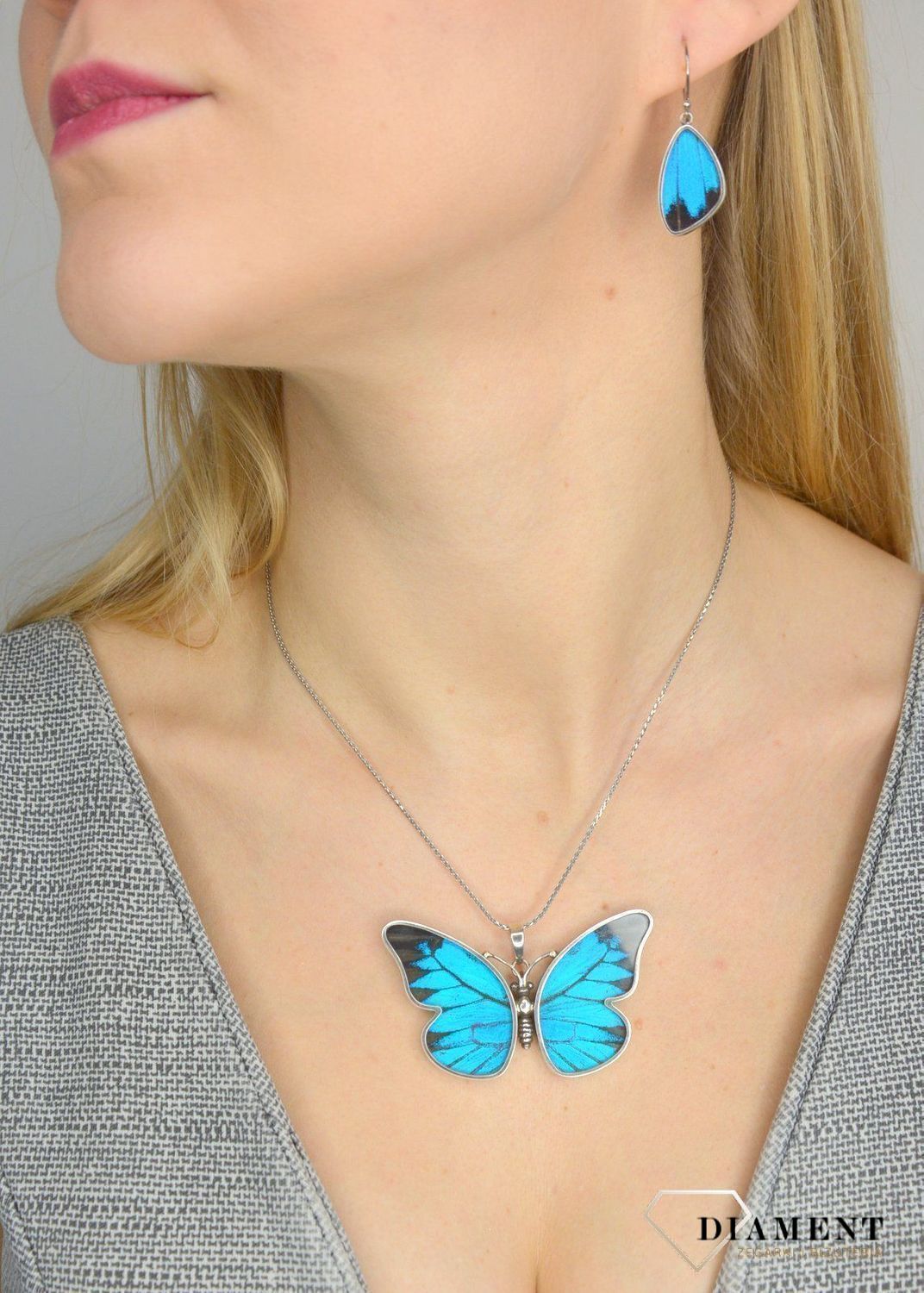 Kolczyki srebrne wiszące 'Nauralne skrzydła motyla' KM 2942 (1).jpg